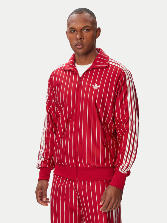 adidas Bluza Firebrid Pinstripes Track Top KR7227 Czerwony Regular Fit