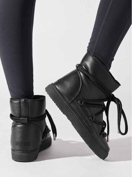 Inuikii Śniegowce Full Leather 75202-087 Czarny