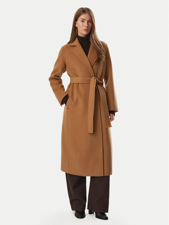 MAX&Co. Płaszcz wełniany Olongrund 2626016033200 Brązowy jasny Regular Fit
