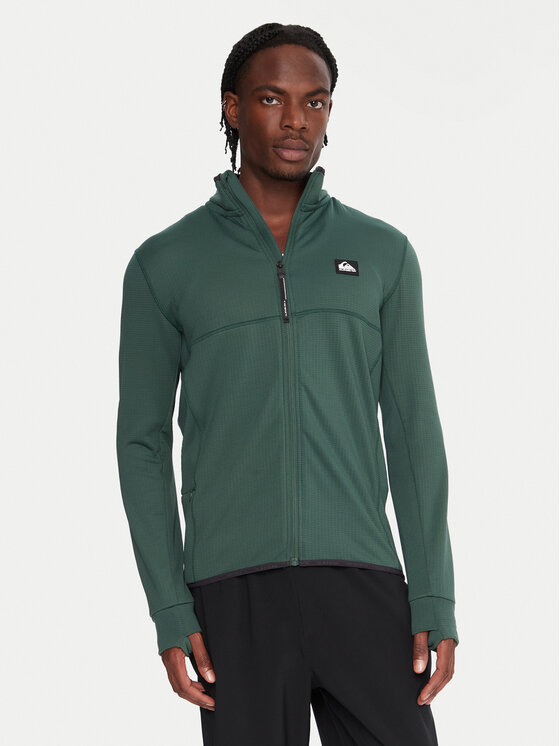 Quiksilver Bluza techniczna Steep Point EQYPF03078 Zielony Slim Fit