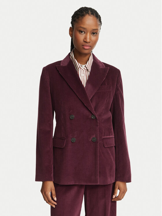 Weekend Max Mara Marynarka Katanga 2625046012 Bordowy Regular Fit
