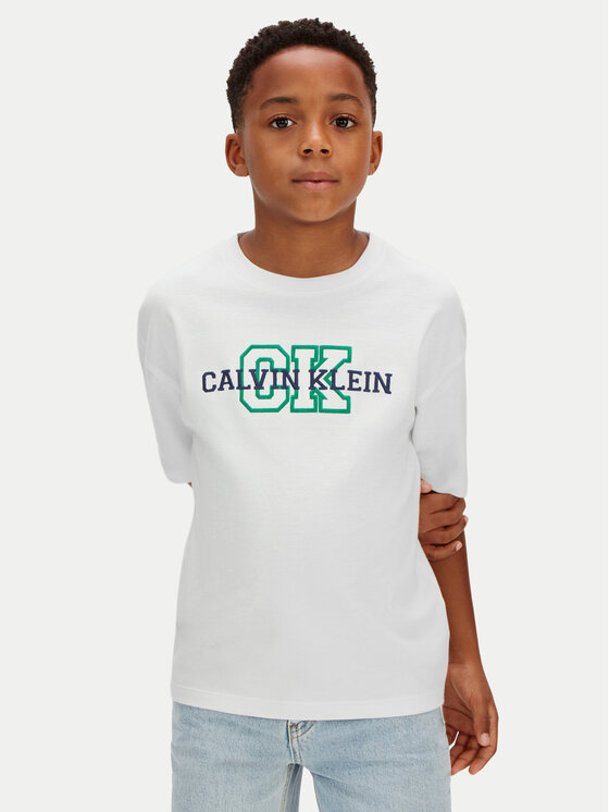 Calvin Klein Jeans T-Shirt LVCKSJA11B Biały Regular Fit