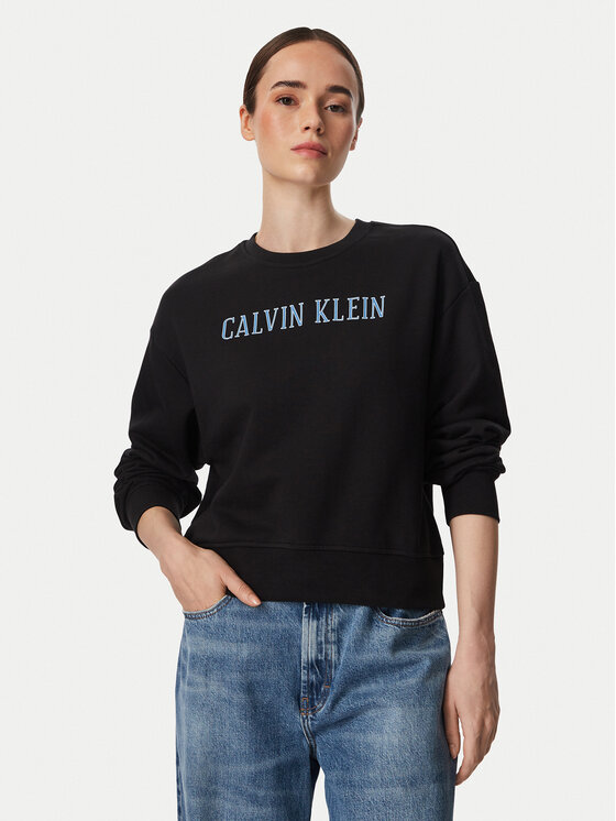 Calvin Klein Jeans Bluza Varsity LV047H806G Czarny Regular Fit