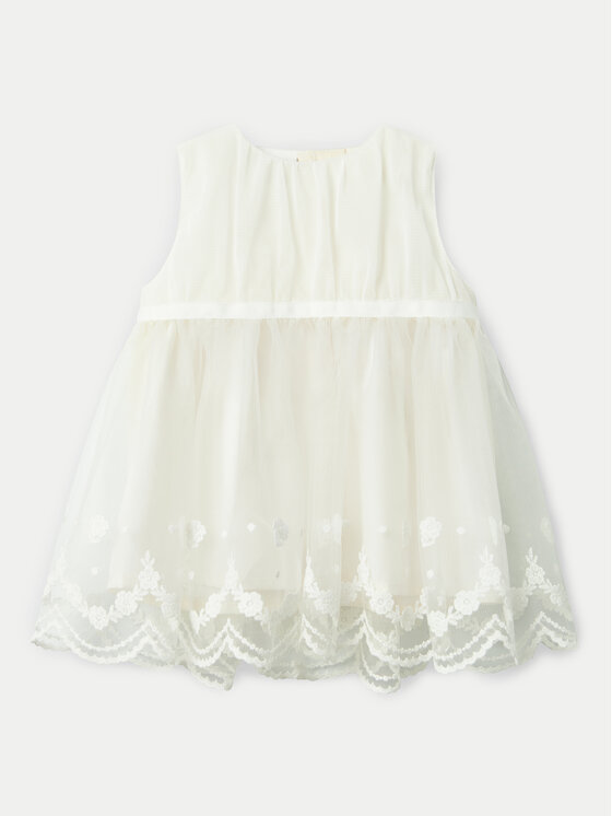 NAME IT Sukienka elegancka Demille 13240057 Écru Regular Fit