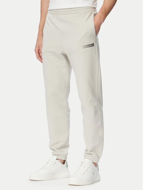 Calvin Klein Spodnie dresowe LV04LG212G Beżowy Regular Fit