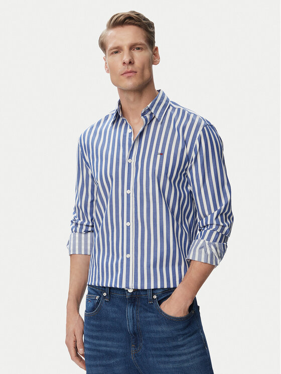 Tommy Jeans Koszula DM0DM23414 Niebieski jasny Regular Fit