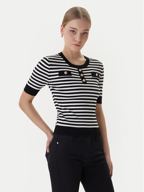 Morgan Sweter 261-MATTEA Czarny Slim Fit