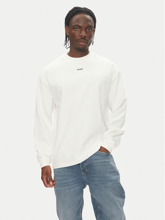 HUGO Longsleeve Daposo 50511029 Beżowy Relaxed Fit
