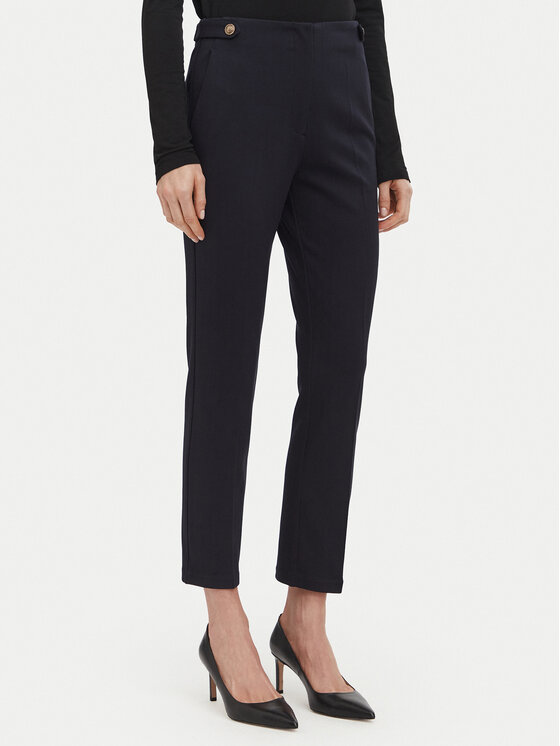 Liu Jo Spodnie materiałowe WF6333 J3976 Granatowy Slim Fit