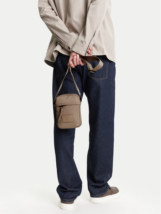 Calvin Klein Jeans Saszetka Metro Nylon Reporter S Ny LV04G3089G Beżowy