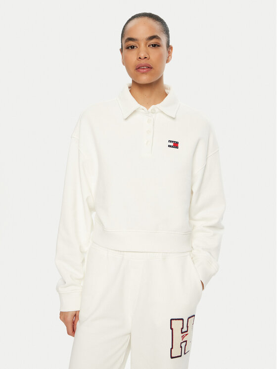 Tommy Jeans Bluza DW0DW19409 Biały Relaxed Fit