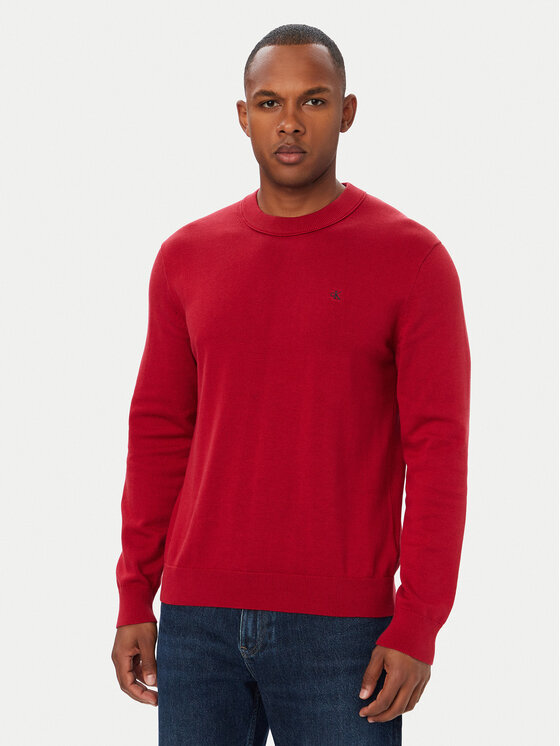 Calvin Klein Jeans Sweter LV04RH325G Czerwony Regular Fit