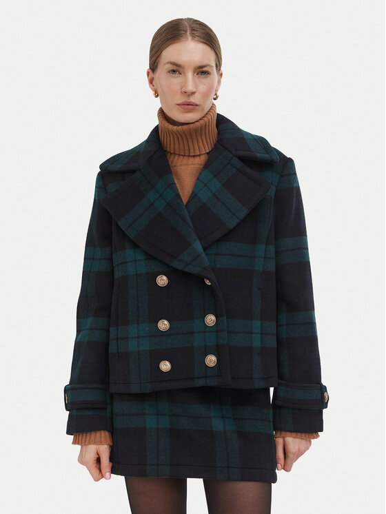 Liu Jo Płaszcz wełniany WF6352 T719A Kolorowy Relaxed Fit