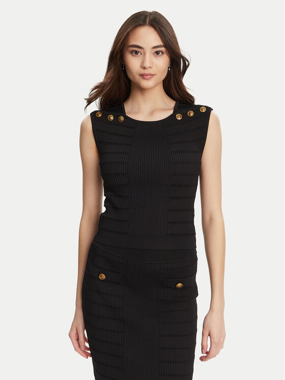 Guess Bluzka W5YR12 Z0130 Czarny Regular Fit