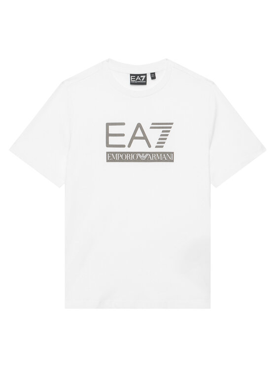 EA7 Emporio Armani T-Shirt 7B000350 AF10375 U0002 Biały Regular Fit