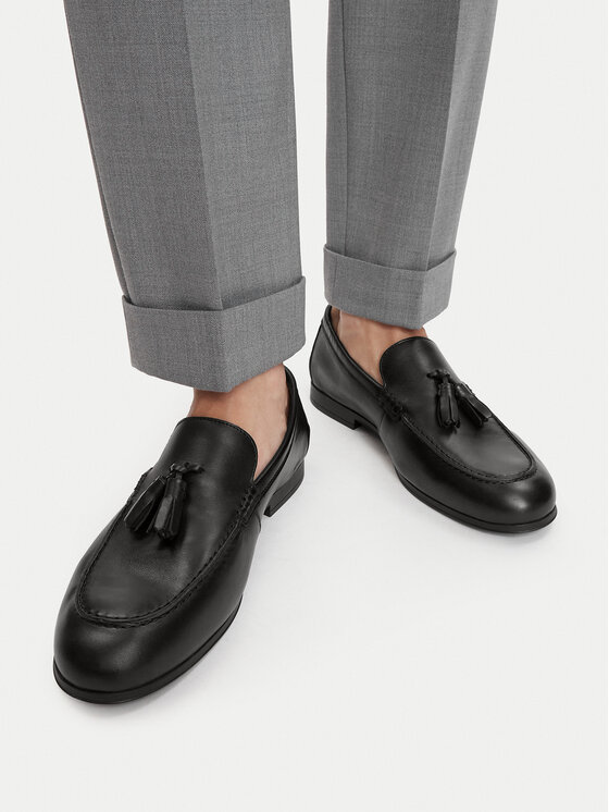 Tommy Hilfiger Loafersy Flex Hilfiger Lth Tassel Loafer FM0FM05891 Czarny