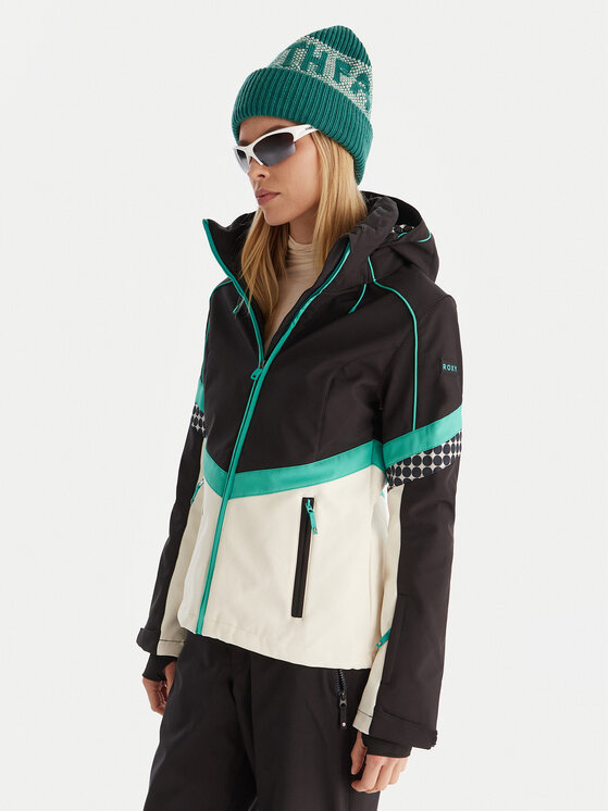 Roxy Kurtka narciarska Peak Chic Softshell Jk ERJTJ03512 Czarny Slim Fit