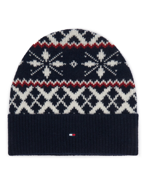 Tommy Hilfiger Czapka Th Flag Fairisle AM0AM14860 Granatowy
