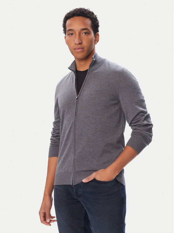 BOSS Kardigan H-Balonso-L 50571915 Szary Regular Fit