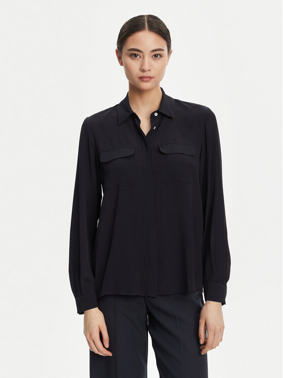 Marella Koszula Calabra 2523116061 Granatowy Regular Fit