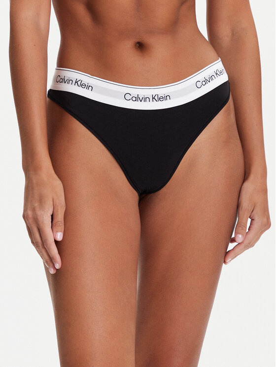 Calvin Klein Underwear Stringi LV00QF8518 Czarny