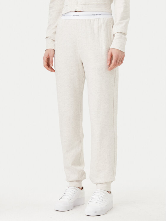 Calvin Klein Underwear Spodnie piżamowe 000QS7271E Beżowy Regular Fit