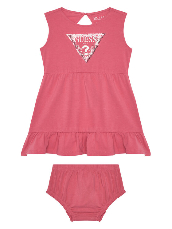Guess Sukienka codzienna A5GK06 K6YW4 Pomarańczowy Regular Fit