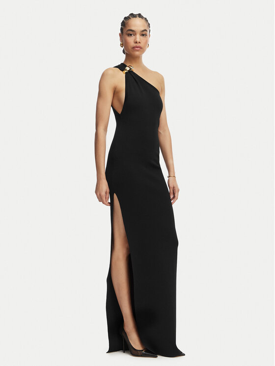 Elisabetta Franchi Sukienka wieczorowa AM-43B-62E2-V600 Czarny Slim Fit