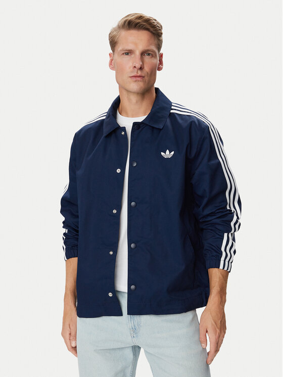 adidas Kurtka przejściowa 3 Stripes Coaches Jacket KE4174 Granatowy Regular Fit