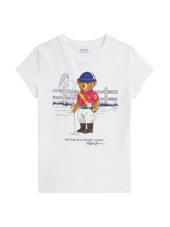 Polo Ralph Lauren T-Shirt 313A96120001 Biały Regular Fit