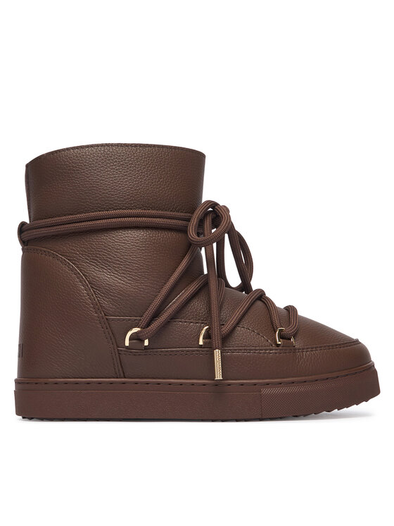 Inuikii Śniegowce Full Leather Wedge 1001.004.0092.152 Brązowy ciemny