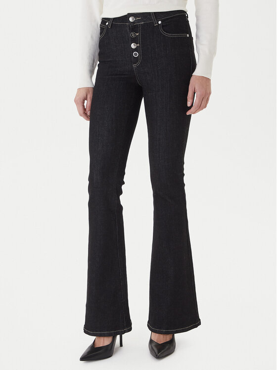 Gaudi Jeansy 521BD26006 Czarny Flare Fit