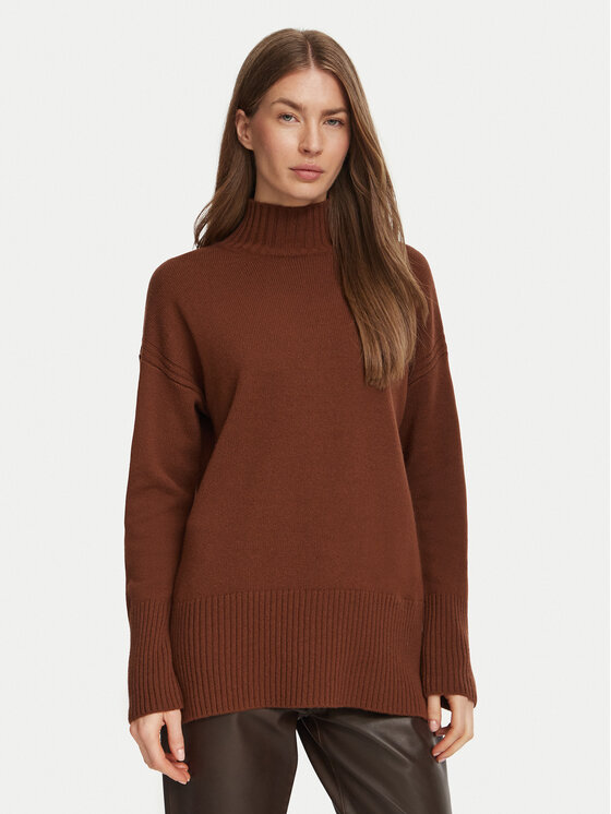 Marella Golf 2623366305200 Brązowy ciemny Regular Fit
