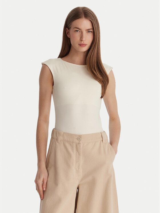 Marella Body Emme by Marella Vigile 2615941021 Kremowy Slim Fit