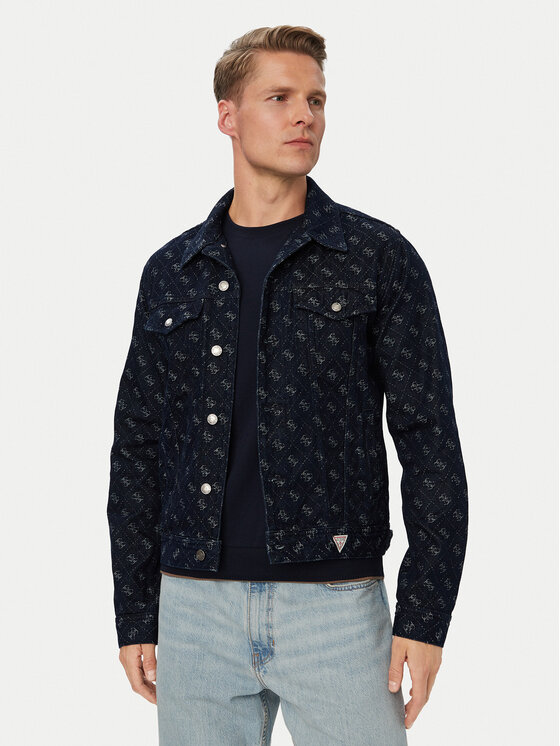 Guess Kurtka przejściowa 183238 Niebieski Classic Fit