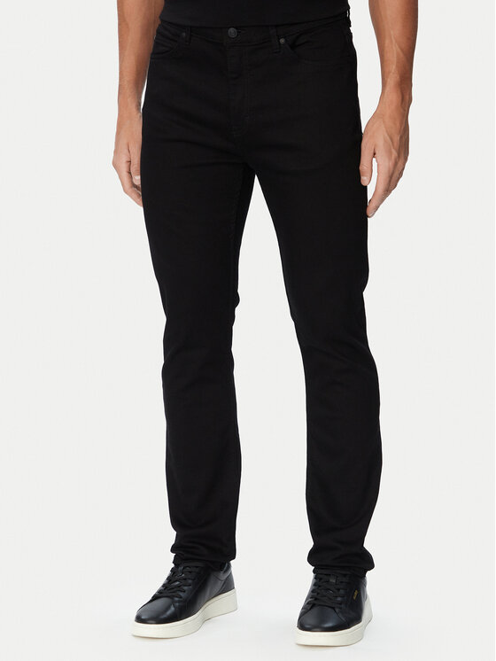 HUGO Jeansy 708  50570061 Czarny Slim Fit