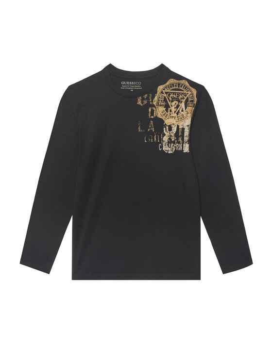 Guess Bluzka L6YI04 4K3709 Czarny Regular Fit