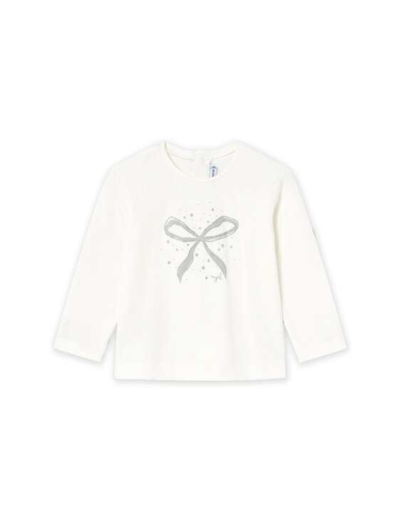 Mayoral Bluzka 116 Écru Regular Fit