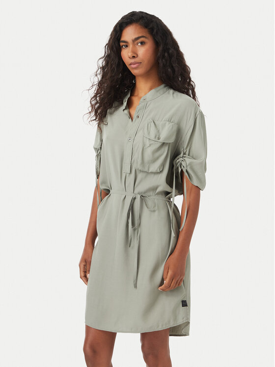 G-Star Raw Sukienka codzienna D29019-D724 Zielony Regular Fit