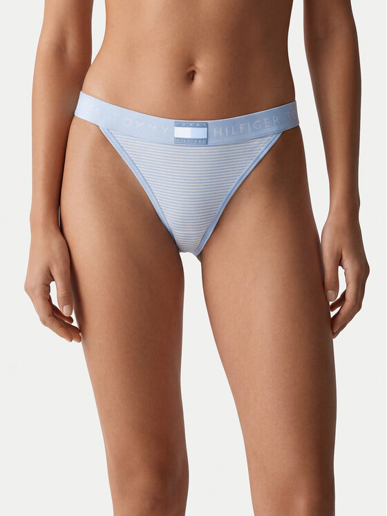 Tommy Hilfiger Stringi UW0UW06499 Niebieski jasny