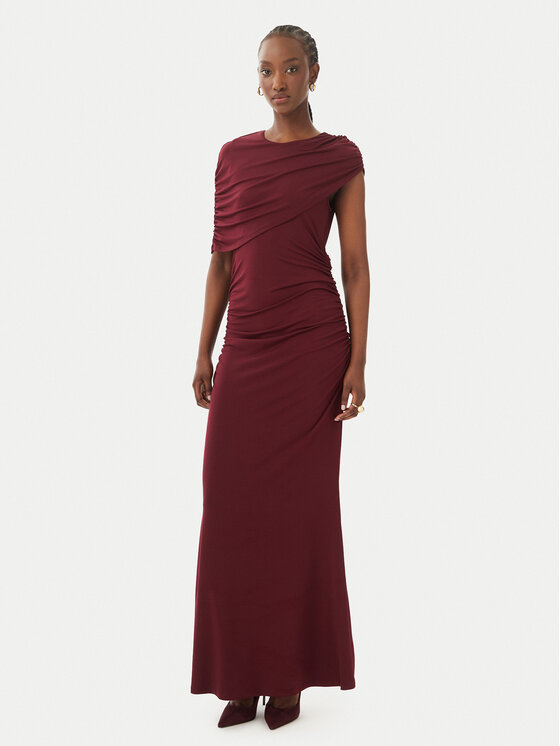 Vero Moda Sukienka wieczorowa Kassandra 10356465 Bordowy Regular Fit