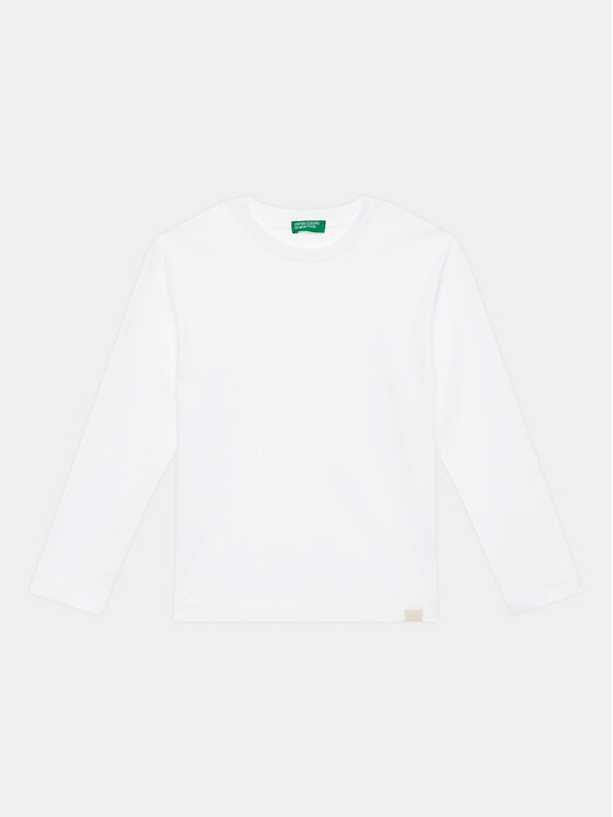 United Colors Of Benetton Bluzka 3I1XC10DB Biały Regular Fit