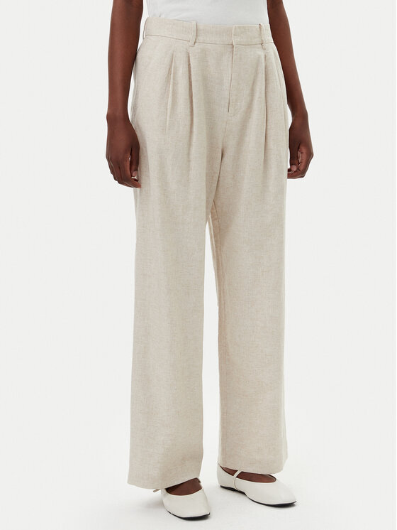Gap Spodnie materiałowe 713998-03 Beżowy Wide Leg