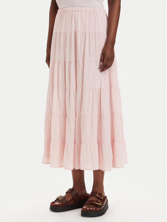 ONLY Spódnica maxi Kelly 15374229 Różowy jasny A-Line Fit