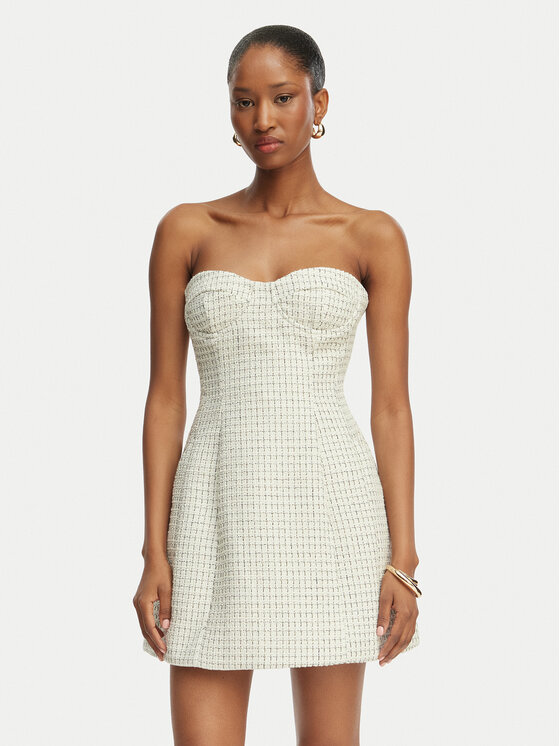 Bardot Sukienka koktajlowa Florine 60134DB Écru Slim Fit