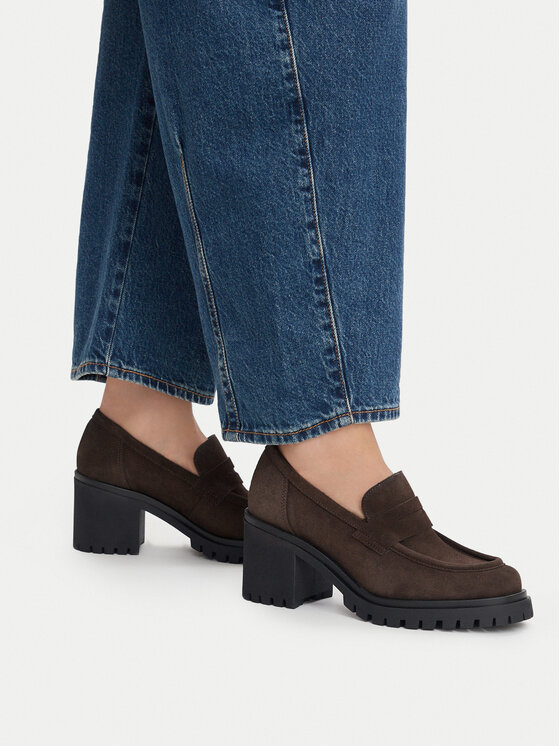 Badura Loafersy GATE-25820LM Brązowy ciemny