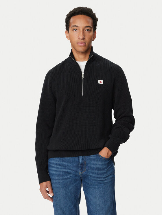 Calvin Klein Jeans Sweter LV04RH327G Czarny Regular Fit