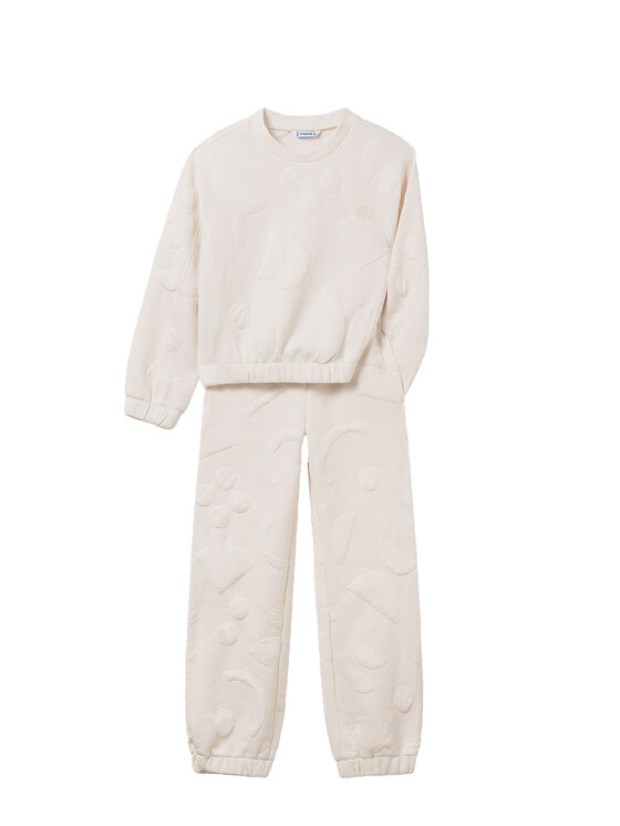 Mayoral Dres 7852 Beżowy Regular Fit