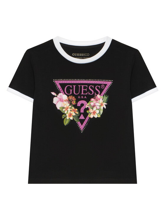 Guess T-Shirt J6GI23 K6YW4 Czarny Regular Fit