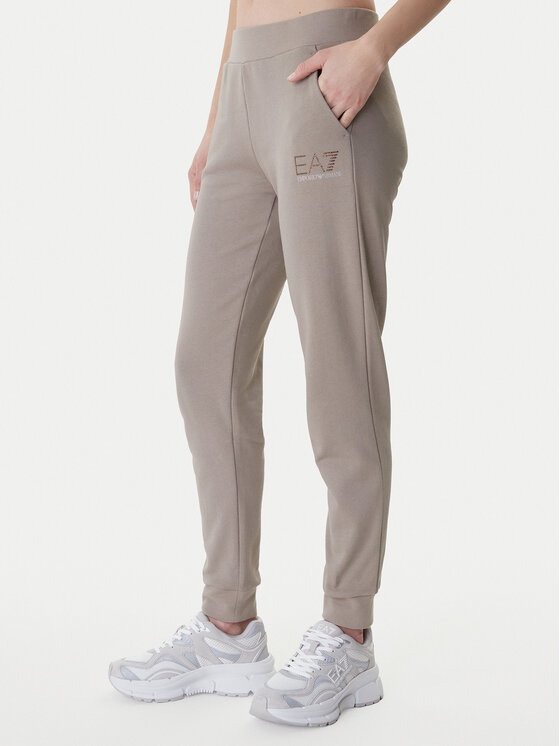 EA7 Emporio Armani Spodnie dresowe 7W000538 AF15831 Brązowy Regular Fit